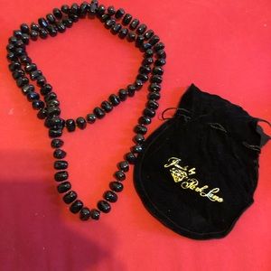 Long black beaded neckalace